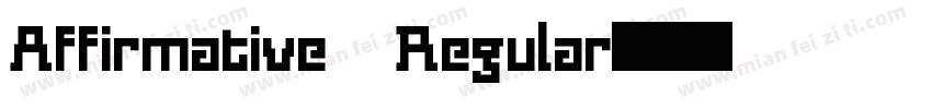 Affirmative Regular字体转换